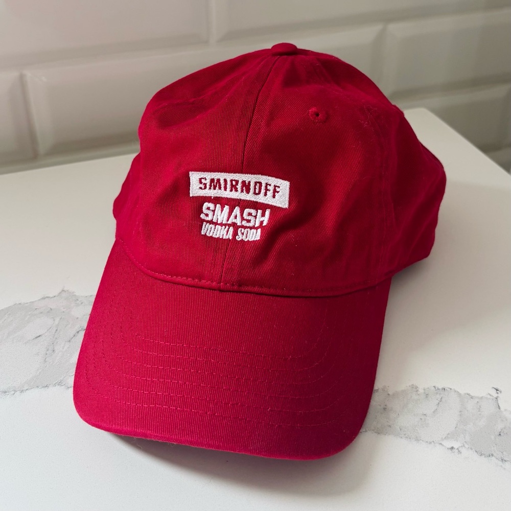 NWOT Smirnoff Graphic Red Baseball Hat